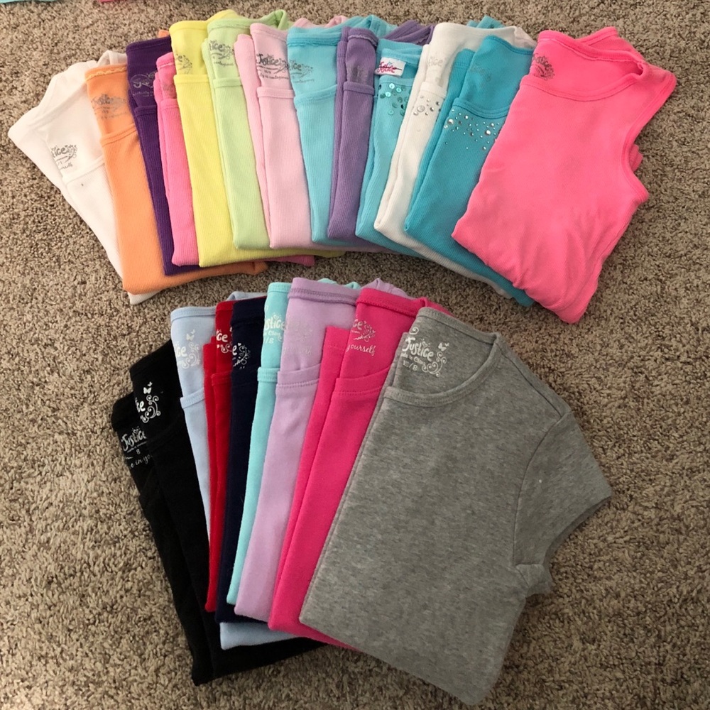 Justice Size (7/8) Tank Tops & T-shirt Bundle